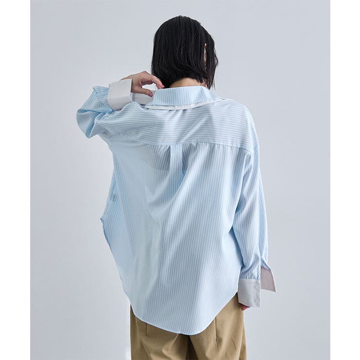 ダブルカラーストライプシャツ | futier land | 詳細画像18 