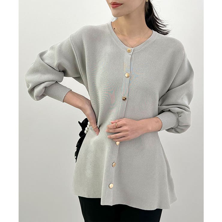 ペプラムニットカーディガン | futier land | 詳細画像7 