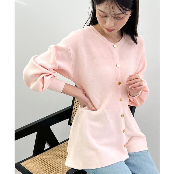 ペプラムニットカーディガン | futier land | 詳細画像14 