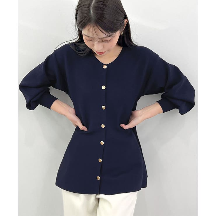 ペプラムニットカーディガン | futier land | 詳細画像1 