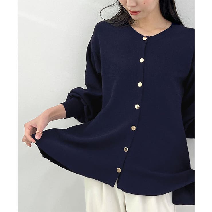 ペプラムニットカーディガン | futier land | 詳細画像3 