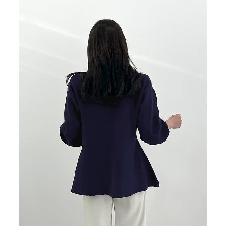 ペプラムニットカーディガン | futier land | 詳細画像5 