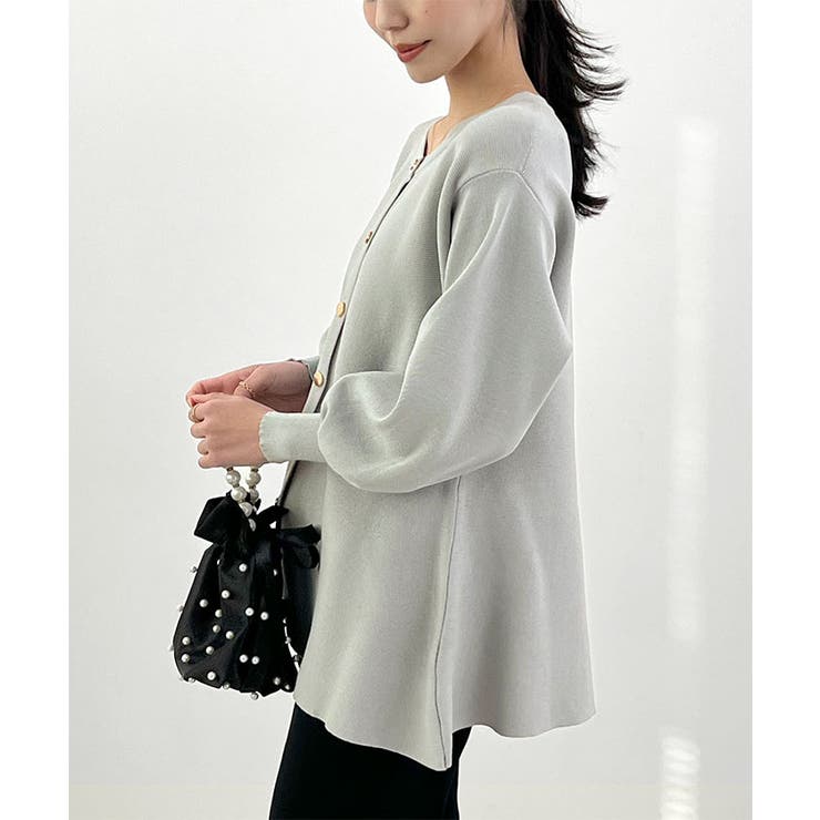 ペプラムニットカーディガン | futier land | 詳細画像6 