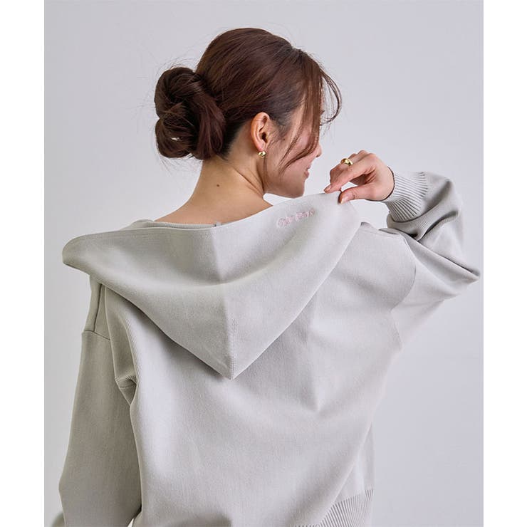 フード刺繍ニットパーカー | futier land | 詳細画像12 