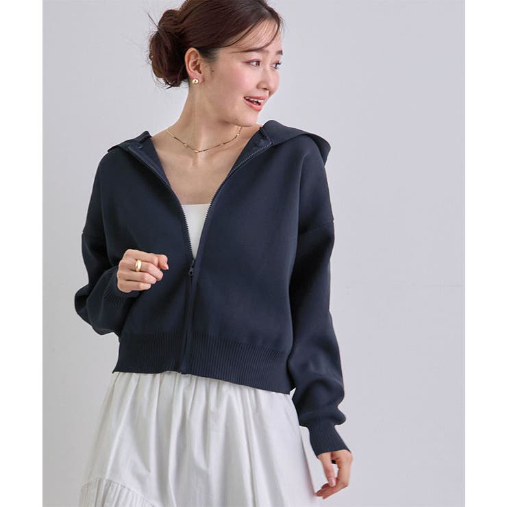 フード刺繍ニットパーカー | futier land | 詳細画像14 