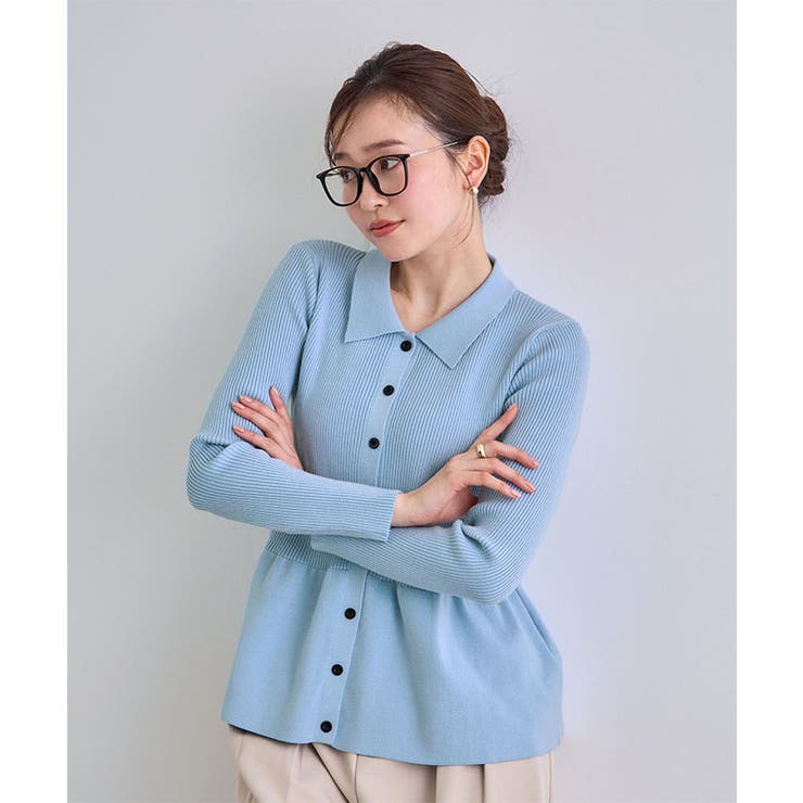 春新色追加！上品な大人へ。ペプラムリブニット | futier land | 詳細画像3 