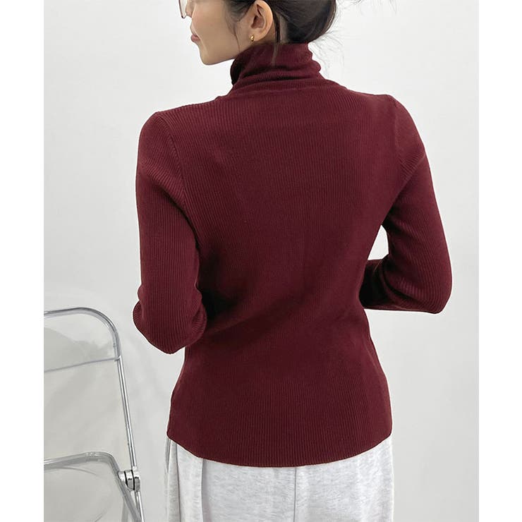 ボタンデザインタートルニット | futier land | 詳細画像4 