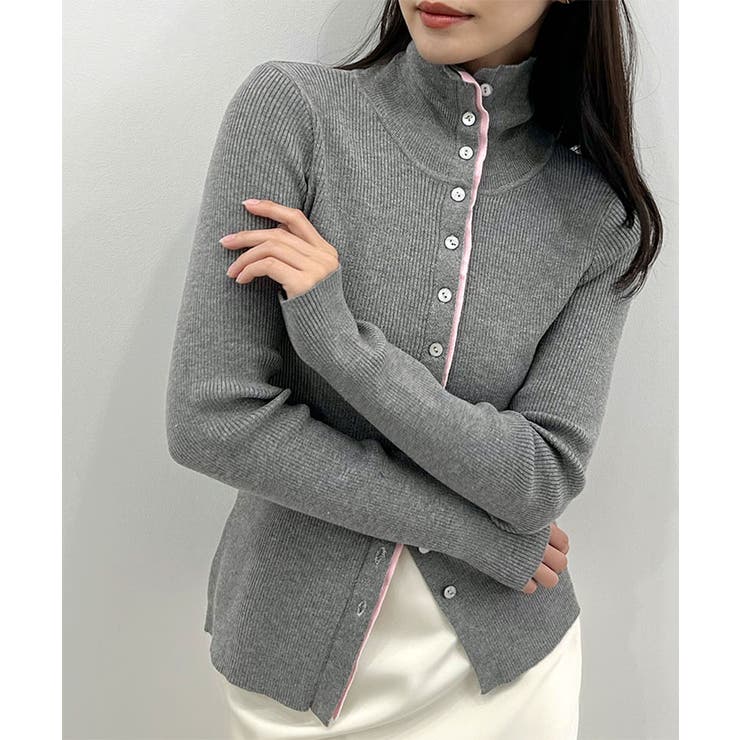 ボタンデザインタートルニット | futier land | 詳細画像6 