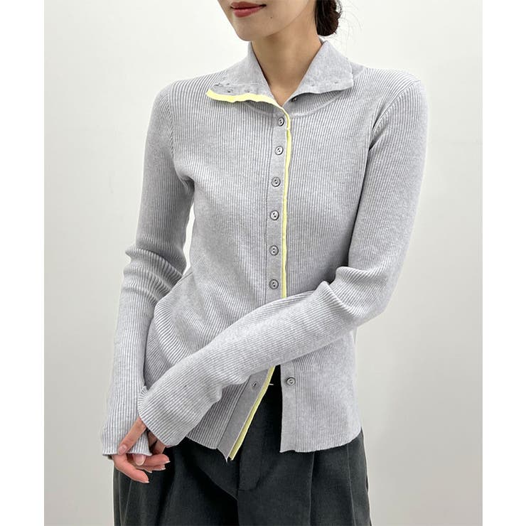 ボタンデザインタートルニット | futier land | 詳細画像7 