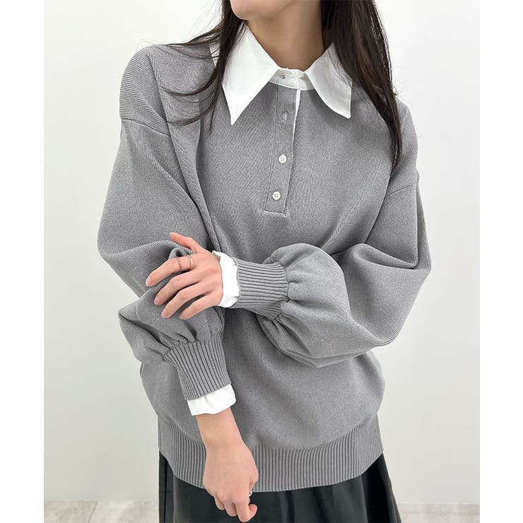 配色レイヤード風ニット | futier land | 詳細画像8 