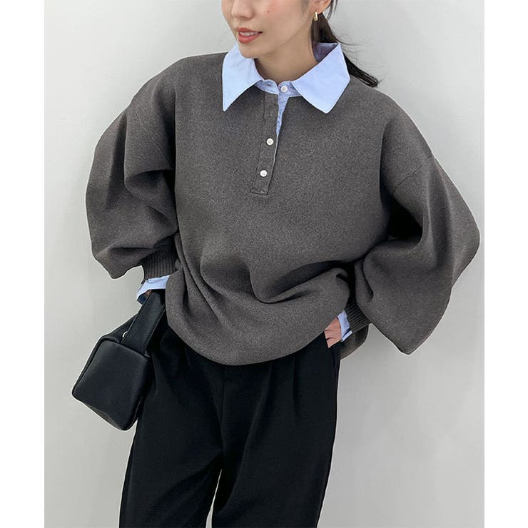 配色レイヤード風ニット | futier land | 詳細画像4 