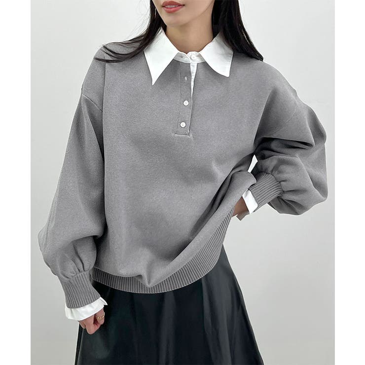 配色レイヤード風ニット | futier land | 詳細画像5 