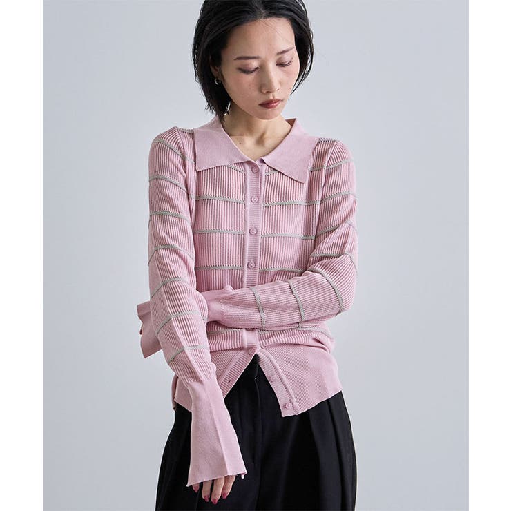 ボーダーポロ衿ニット | futier land | 詳細画像10 