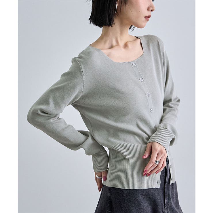 スクエアニットカーディガン | futier land | 詳細画像7 