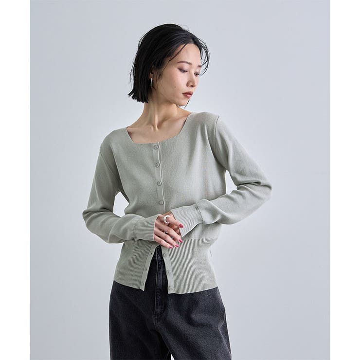 スクエアニットカーディガン | futier land | 詳細画像8 