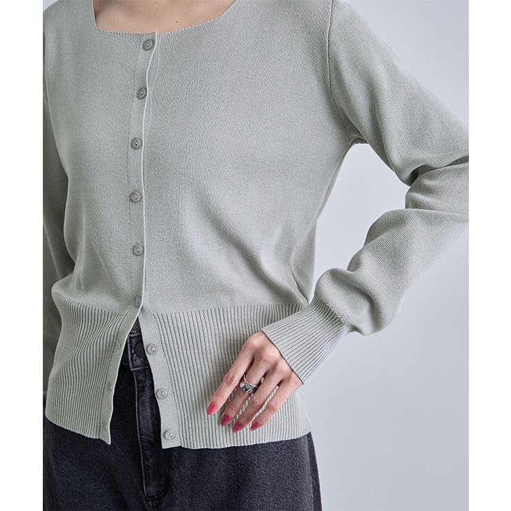 スクエアニットカーディガン | futier land | 詳細画像21 