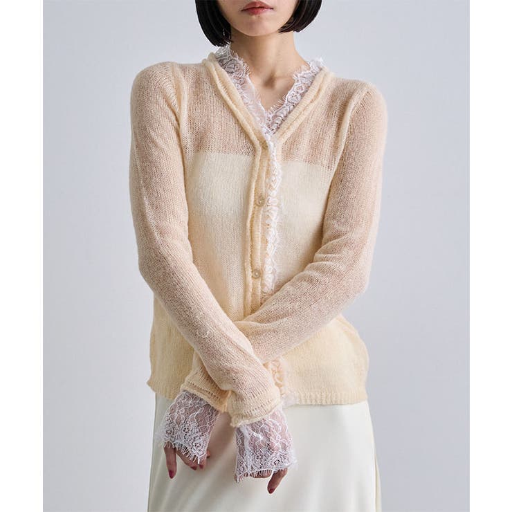 レースドッキングシアーカーディガン | futier land | 詳細画像14 