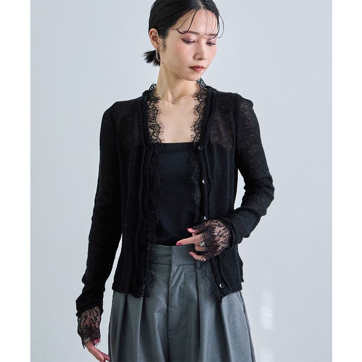 レースドッキングシアーカーディガン | futier land | 詳細画像6 