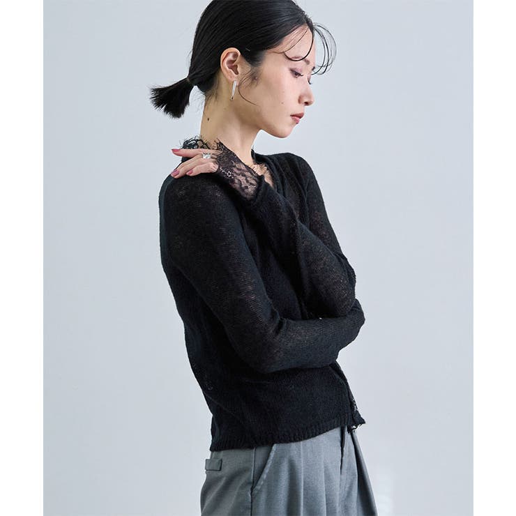 レースドッキングシアーカーディガン | futier land | 詳細画像7 