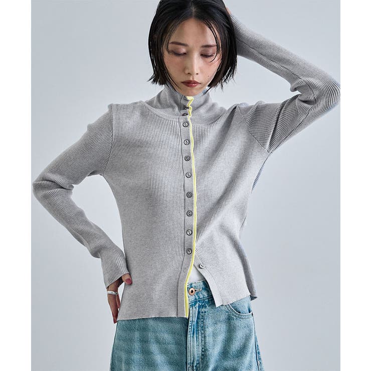 バイカラー2WAYニットトップス | futier land | 詳細画像2 