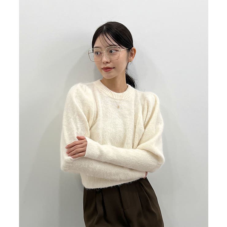 モヘアパフスリーブニットトップス																						 	… | futier land | 詳細画像2 