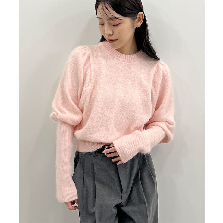 モヘアパフスリーブニットトップス																						 	… | futier land | 詳細画像3 
