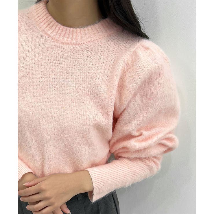 モヘアパフスリーブニットトップス																						 	… | futier land | 詳細画像10 