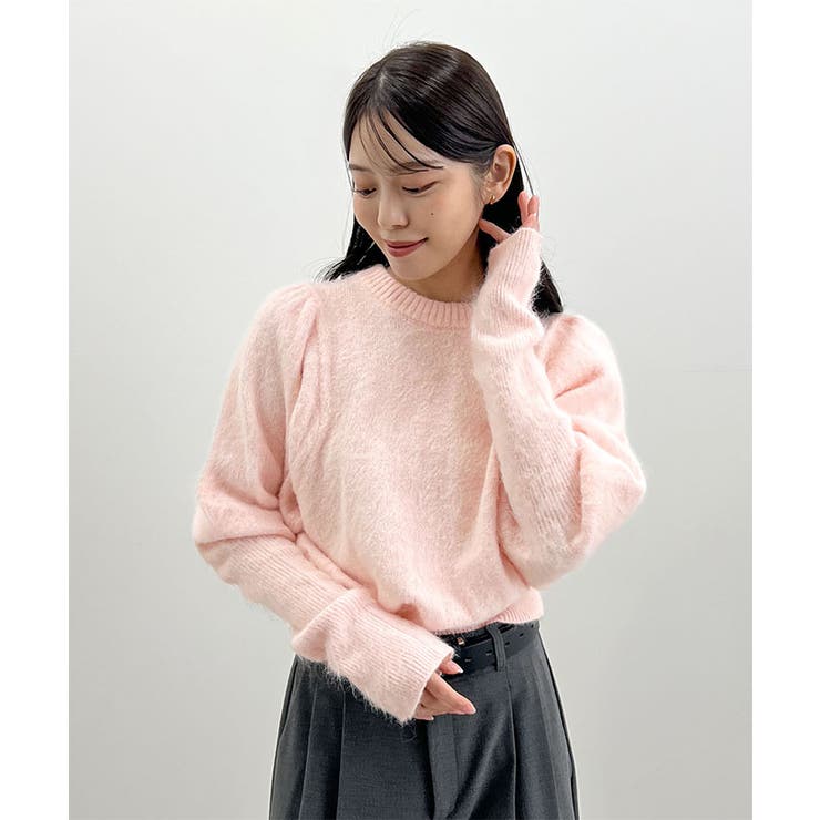 モヘアパフスリーブニットトップス																						 	… | futier land | 詳細画像5 