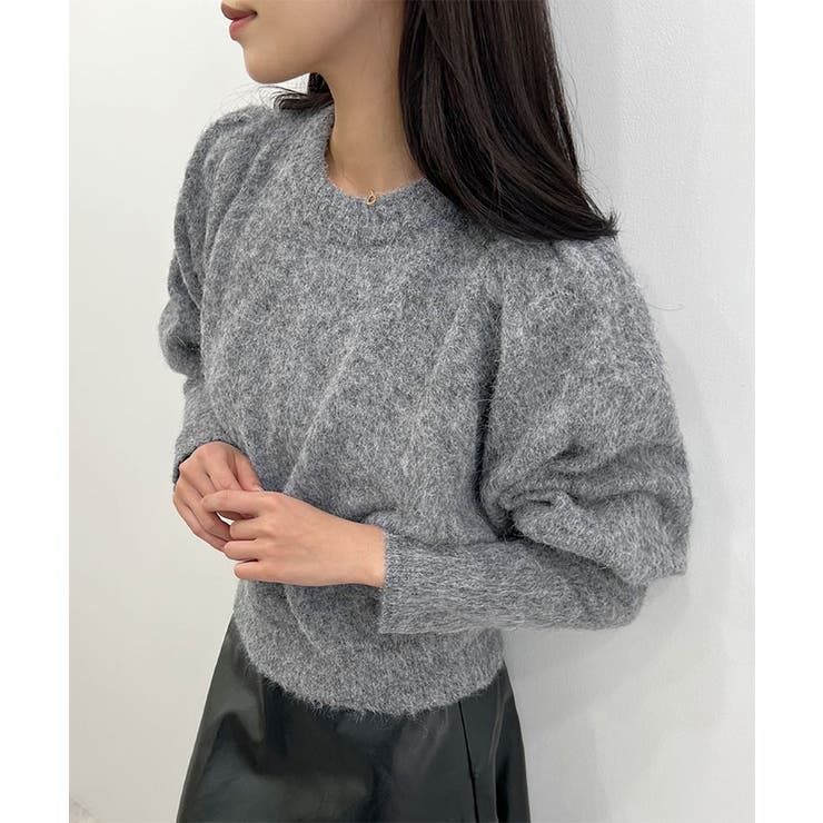 モヘアパフスリーブニットトップス																						 	… | futier land | 詳細画像7 