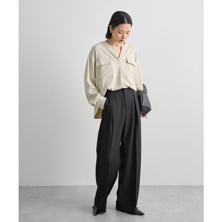 セータープレスタックハイウエストスラックス | futier land | 詳細画像3 