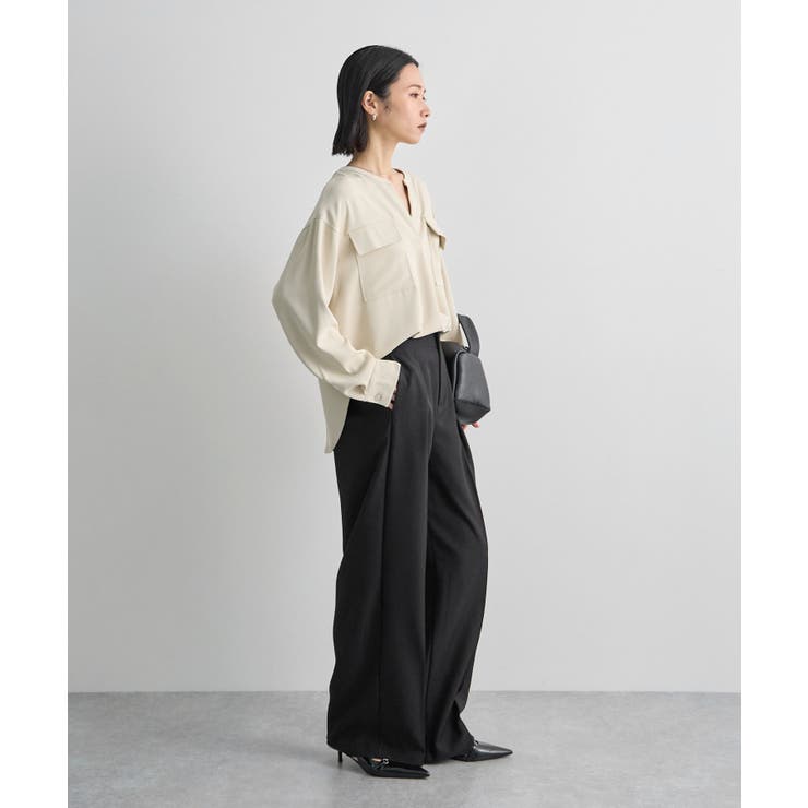 セータープレスタックハイウエストスラックス | futier land | 詳細画像4 