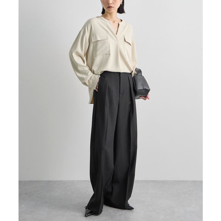 セータープレスタックハイウエストスラックス | futier land | 詳細画像7 