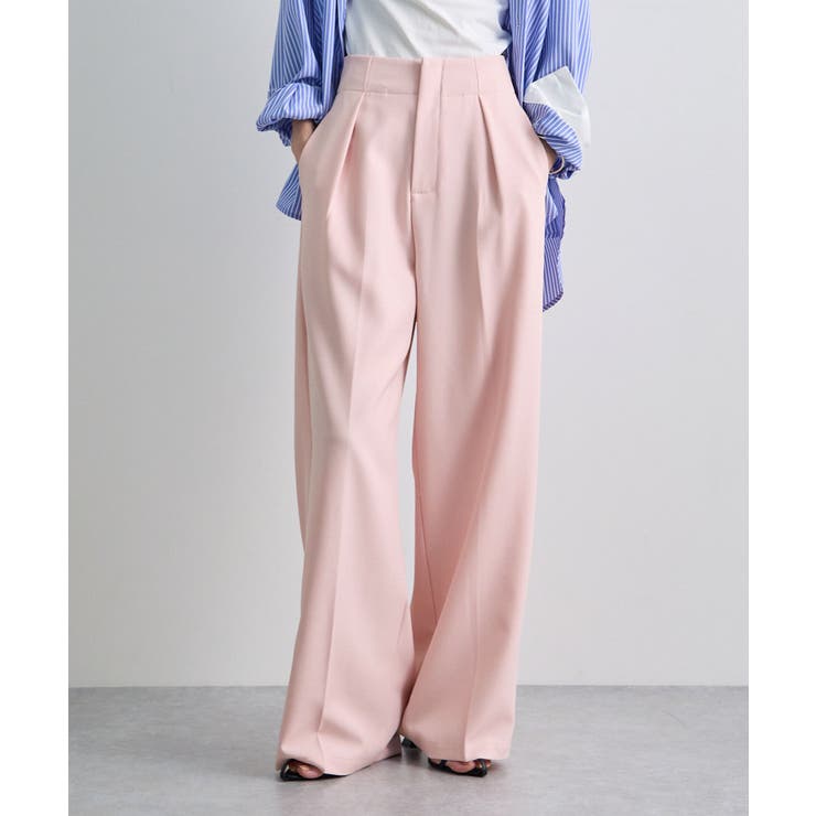 ライトピンク | セータープレスタックハイウエストスラックス | futier land