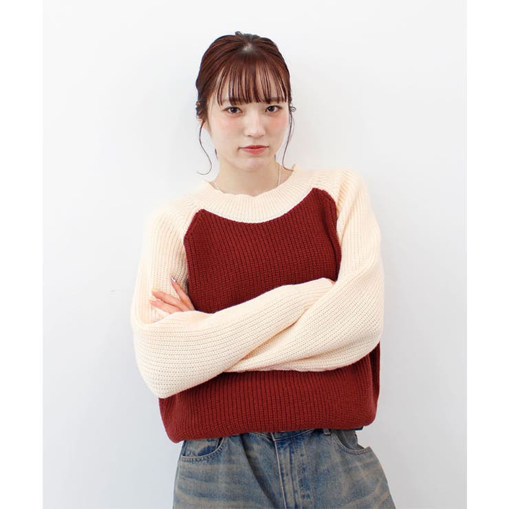 【ABYS】ラグランバイカラーニット | futier land | 詳細画像7 