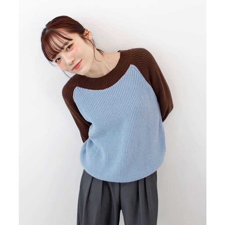 【ABYS】ラグランバイカラーニット | futier land | 詳細画像8 