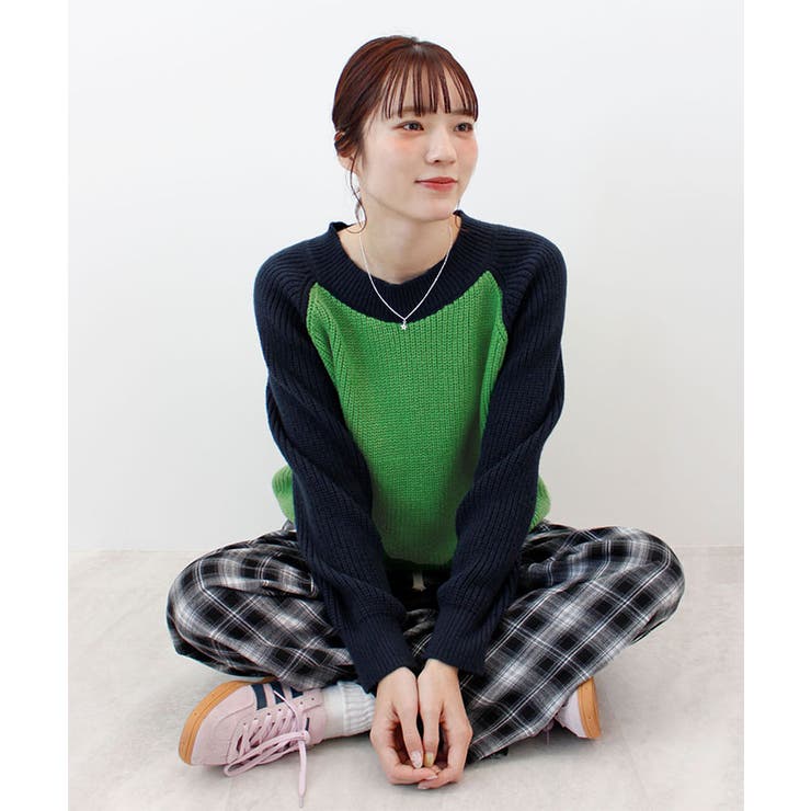【ABYS】ラグランバイカラーニット | futier land | 詳細画像3 