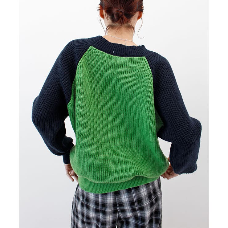 【ABYS】ラグランバイカラーニット | futier land | 詳細画像4 