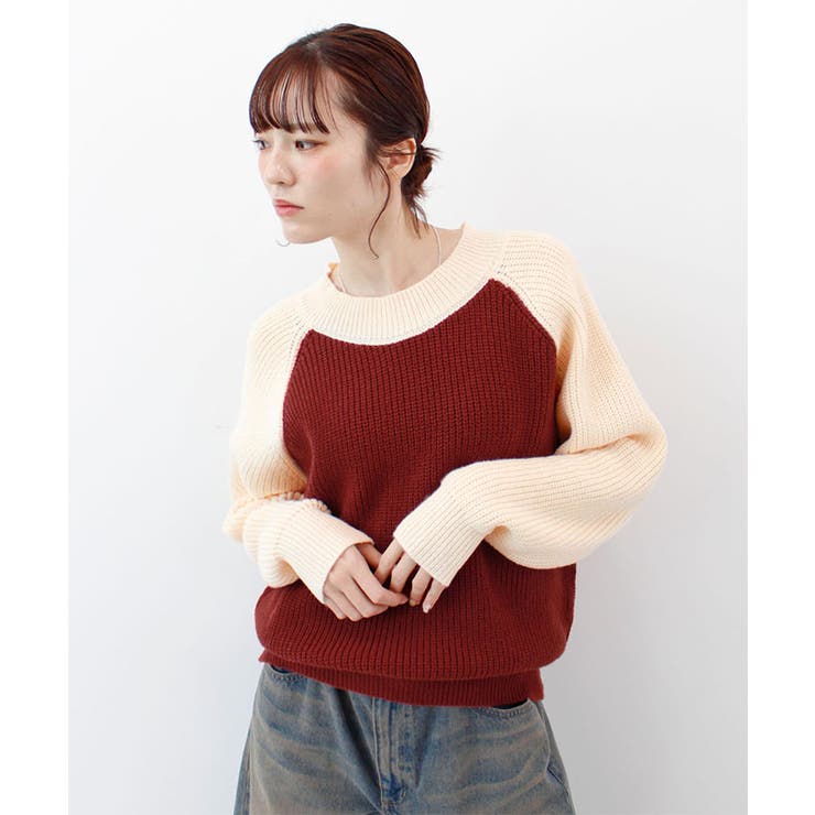 【ABYS】ラグランバイカラーニット | futier land | 詳細画像5 