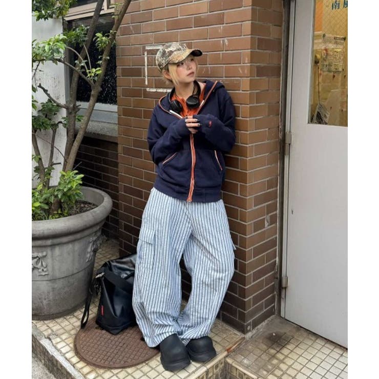 主役級に映える。ストライプ カーゴ ワイドパンツ | futier land | 詳細画像50 
