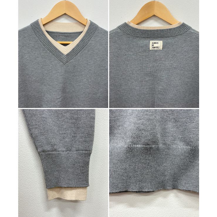 【ABYS】Vネックレイヤードニット | futier land | 詳細画像12 