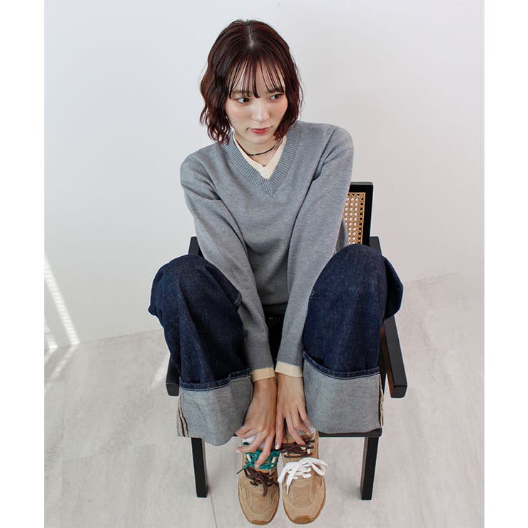 【ABYS】Vネックレイヤードニット | futier land | 詳細画像8 