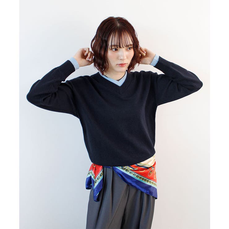 【ABYS】Vネックレイヤードニット | futier land | 詳細画像10 