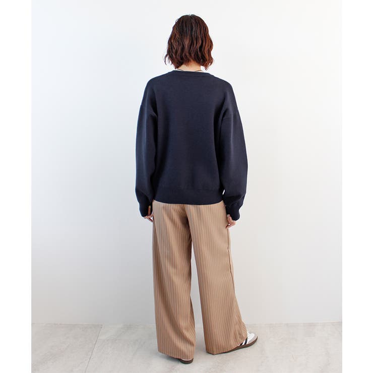 スウェットライク ヘンリーネックニット | futier land | 詳細画像11 