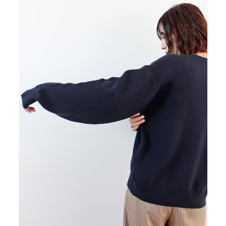スウェットライク ヘンリーネックニット | futier land | 詳細画像12 