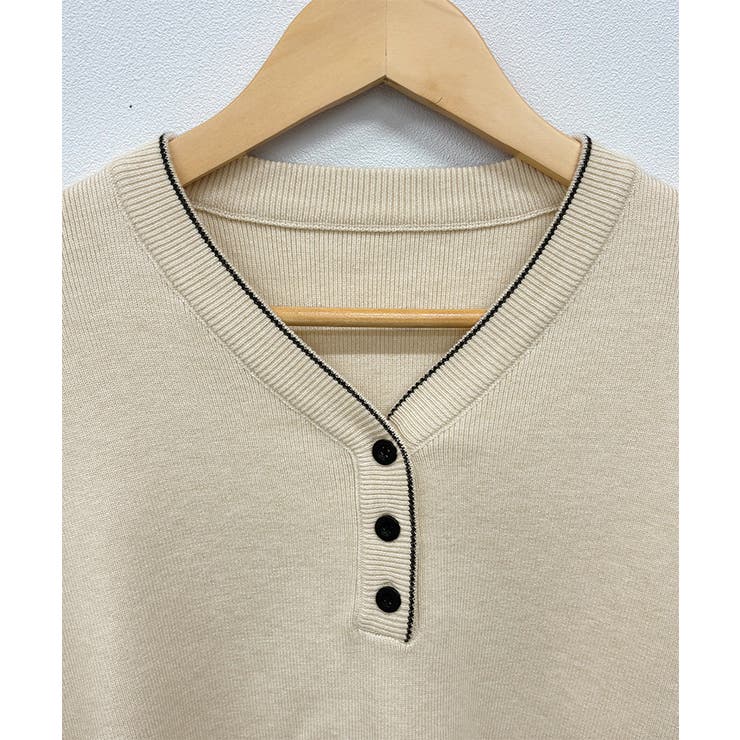 スウェットライク ヘンリーネックニット | futier land | 詳細画像13 