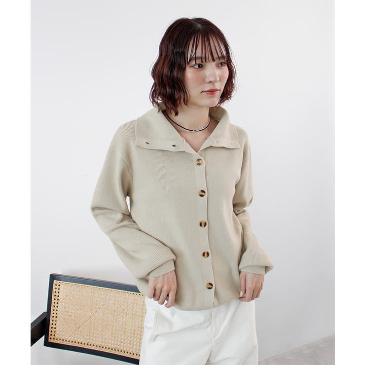 【ABYS】ボタンデザイン2WAYハイネックニット | futier land | 詳細画像2 