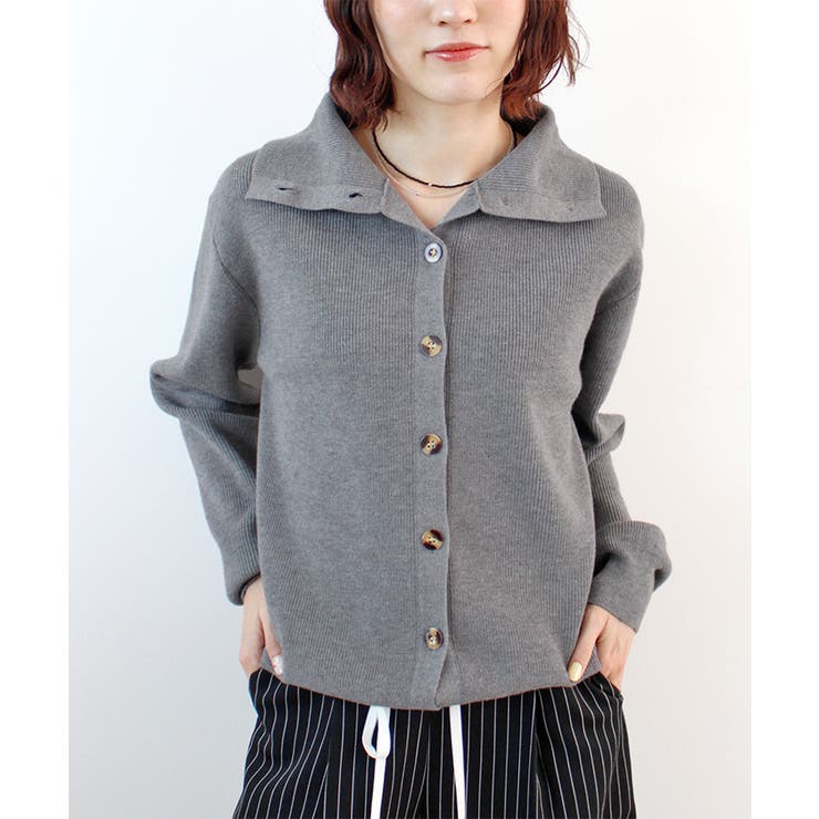 チャコールグレー | 【ABYS】ボタンデザイン2WAYハイネックニット | futier land