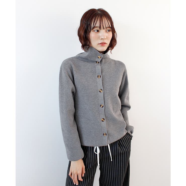 【ABYS】ボタンデザイン2WAYハイネックニット | futier land | 詳細画像9 