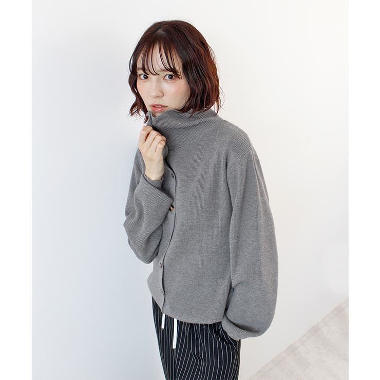 【ABYS】ボタンデザイン2WAYハイネックニット | futier land | 詳細画像10 
