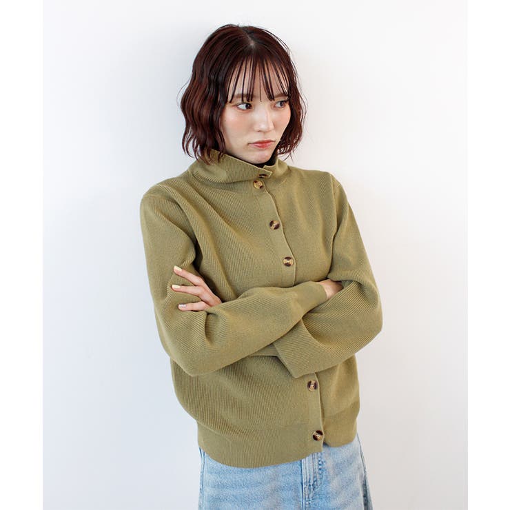 カーキ | 【ABYS】ボタンデザイン2WAYハイネックニット | futier land